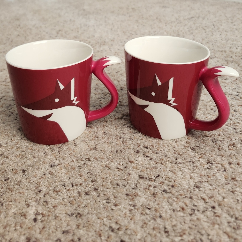 Starbucks Y2k Holiday Fox Mugs